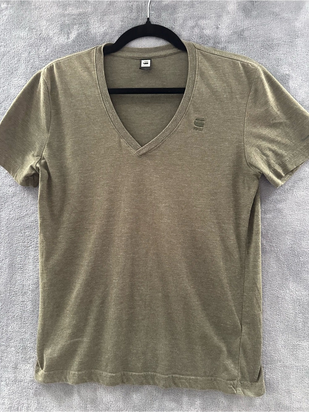 G-Star Raw Olive V-Neck Short Sleeve Tee
